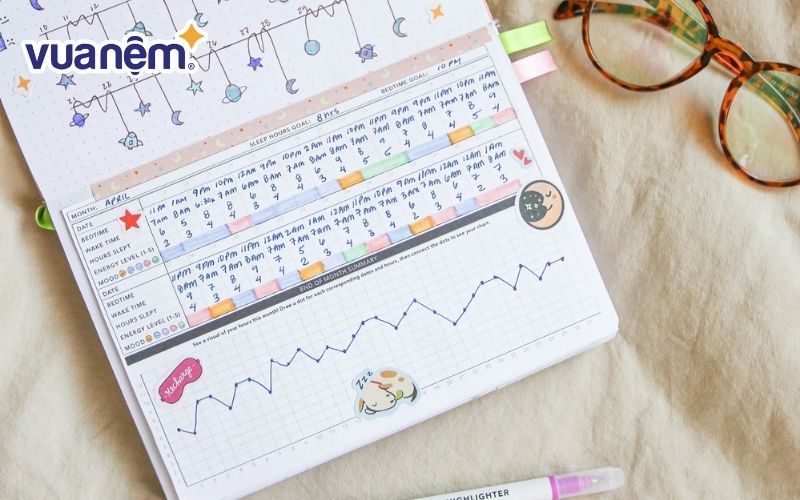 Mẫu nhật ký giấc ngủ đầy đủ sẽ giúp bạn đánh giá tổng thể giấc ngủ