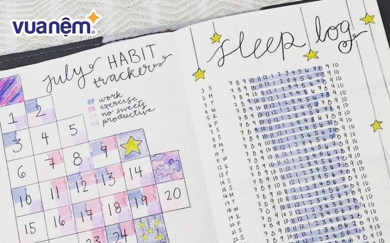 Mẫu nhật ký giấc ngủ chi tiết