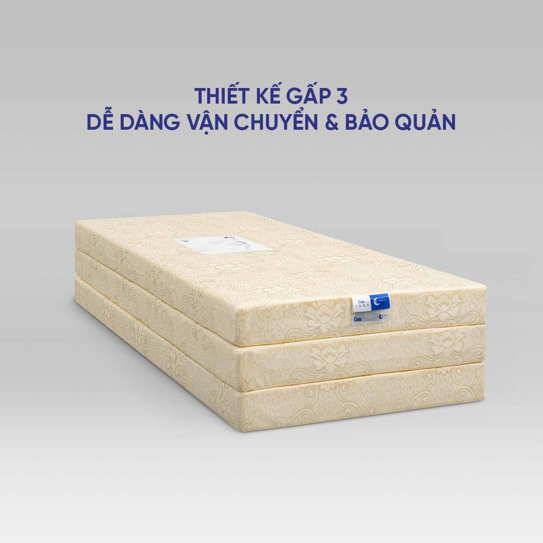 Nệm foam gấp 3 Goodnight Eva có thiết kế thông minh, thuận tiện cho di chuyển