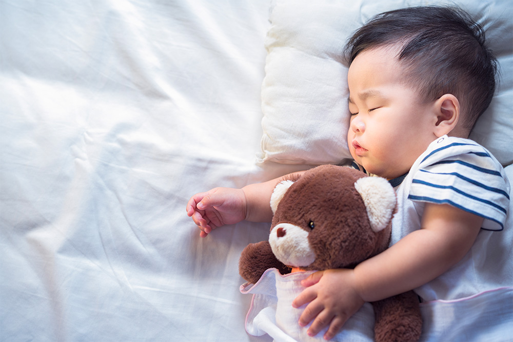 Thời gian ngủ của trẻ theo độ tuổi từ 6 - 12 tháng từ 12 - 15 giờ mỗi ngày