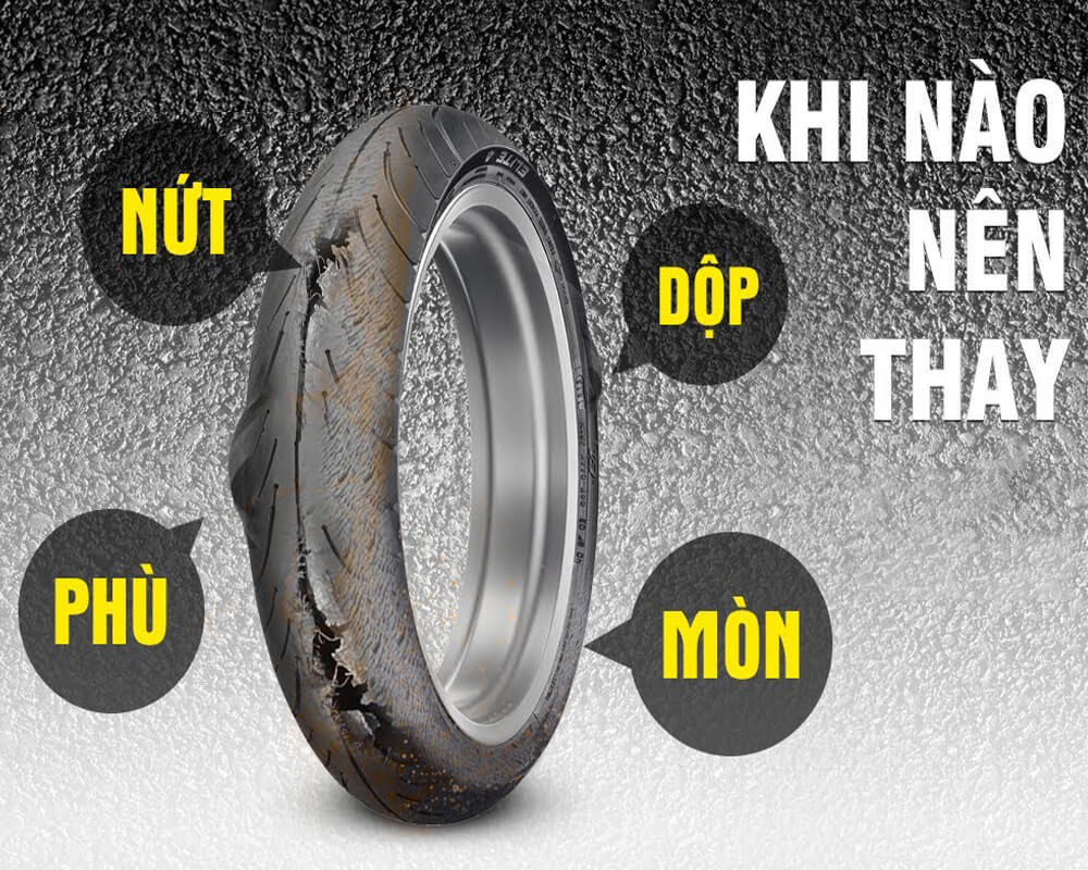 Khi nào nên thay lốp xe máy 