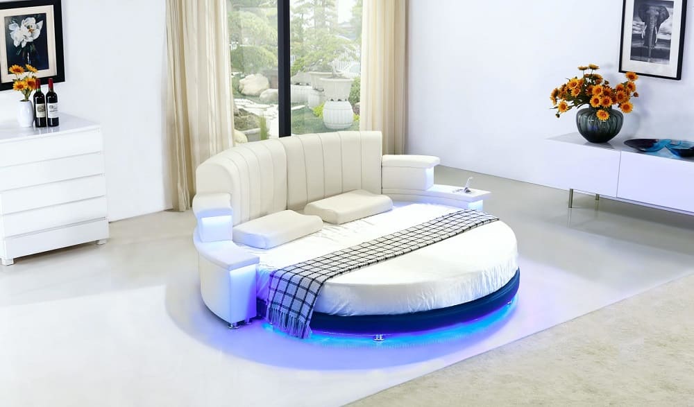  giường tròn kết hợp đèn led
