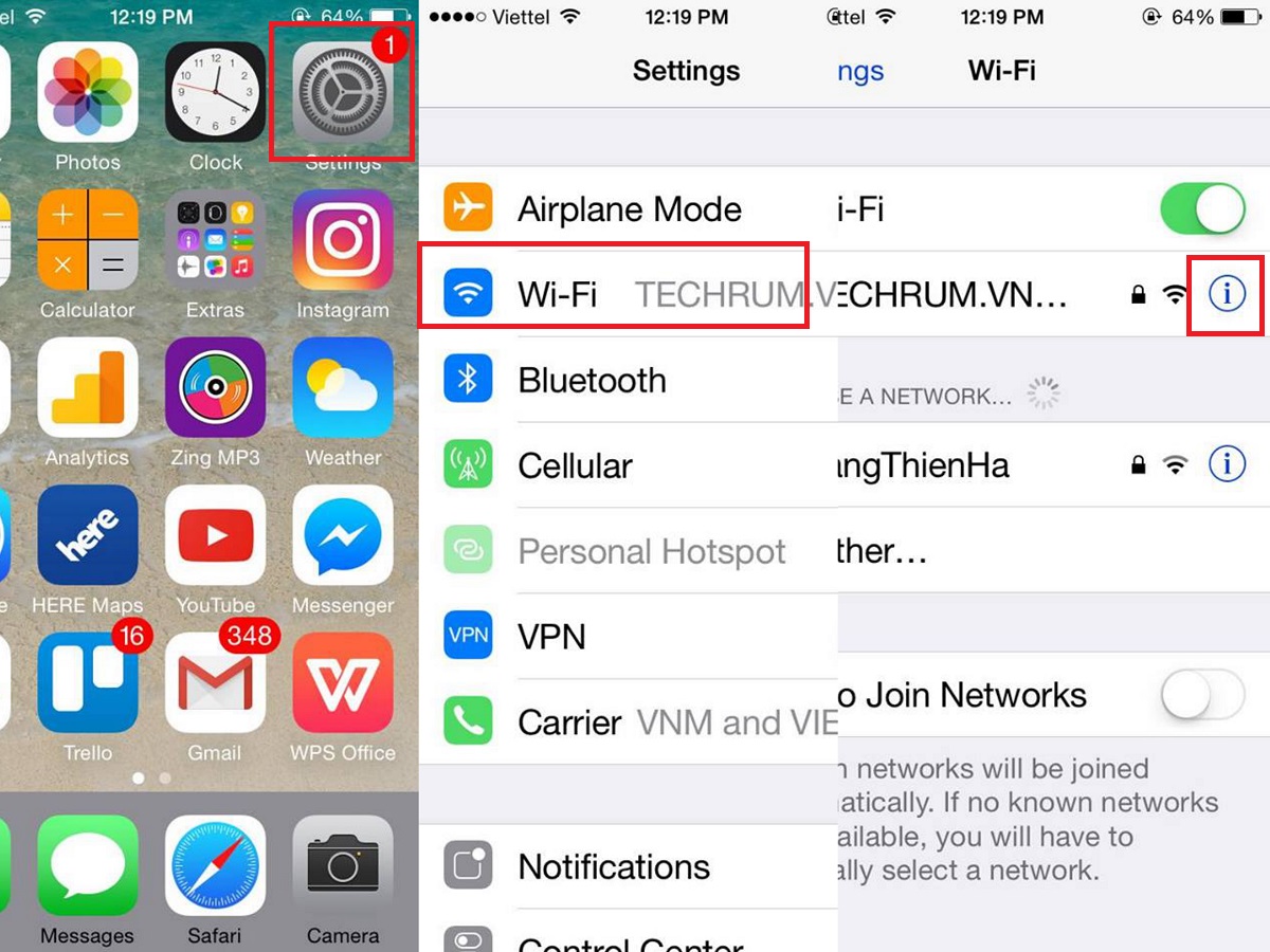 xem mật khẩu wifi đã lưu trên điện thoại iphone