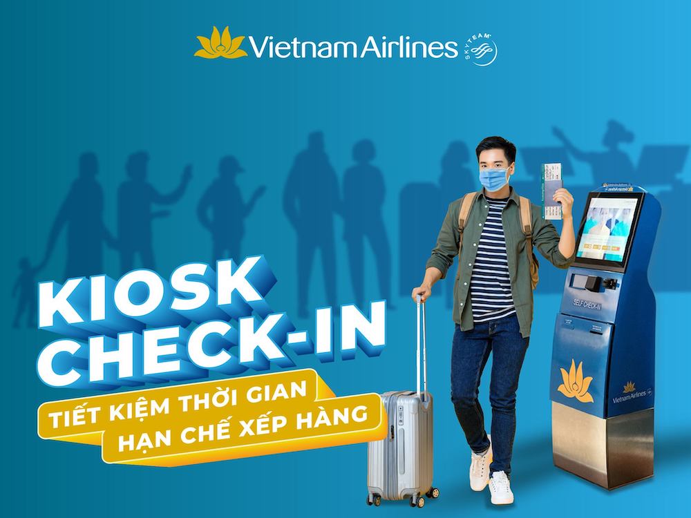 Check-in tại kiosk Vietnam Airlines đơn giản và nhanh chóng