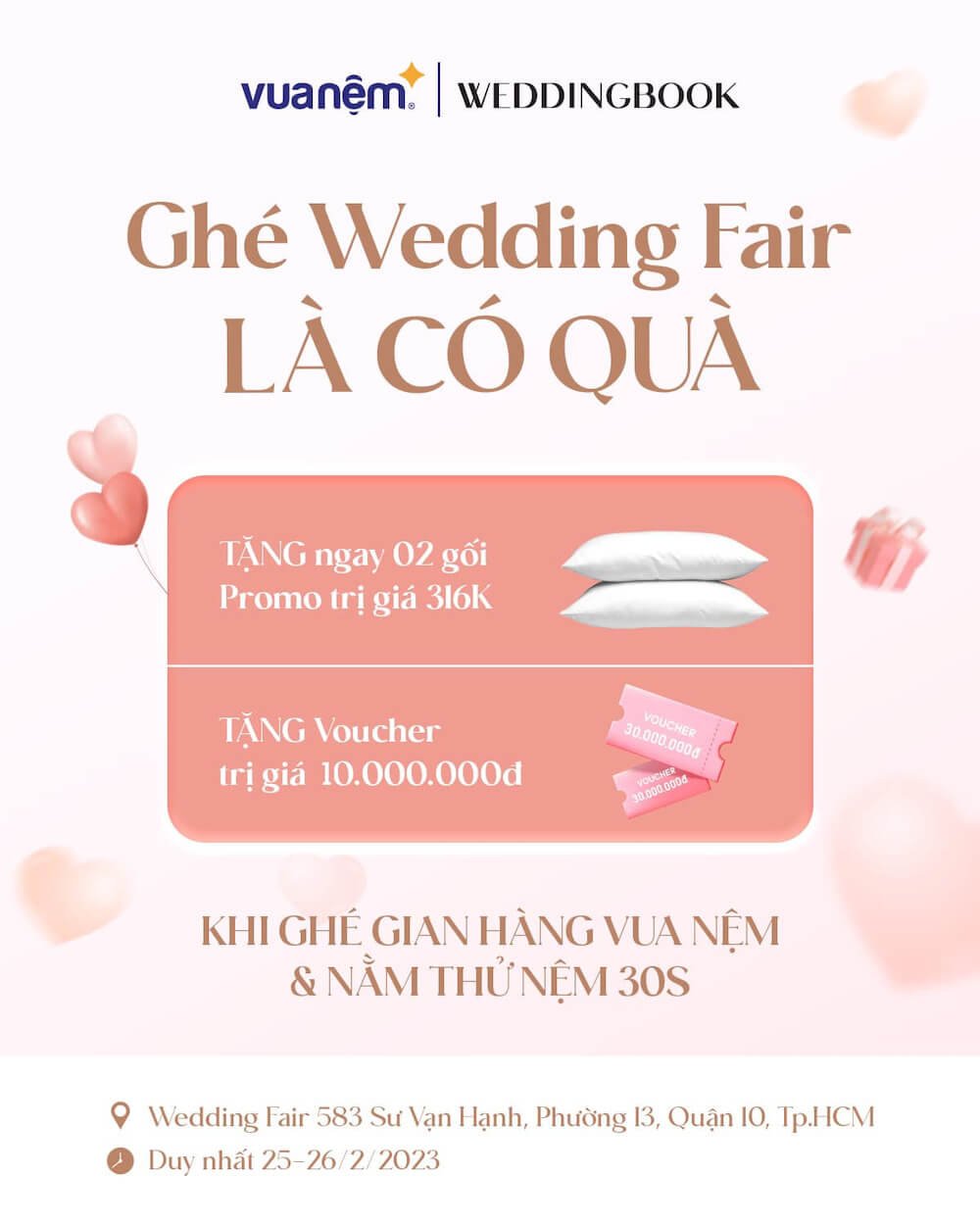 Vua Nệm và Wedding Book Saigon tổ chức sự kiện Wedding Fair 