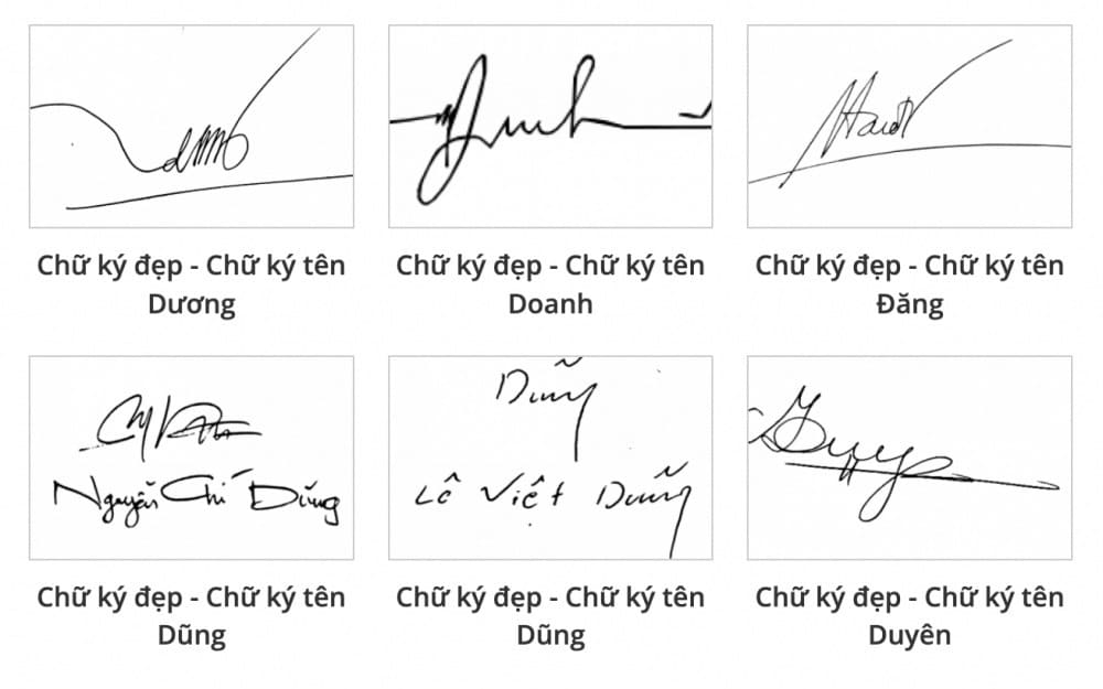 Mẫu chữ ký cho tất cả những người thương hiệu chính thức với chữ “D”