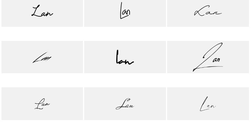 Mẫu chữ ký cho tất cả những người thương hiệu “Lan” đẹp