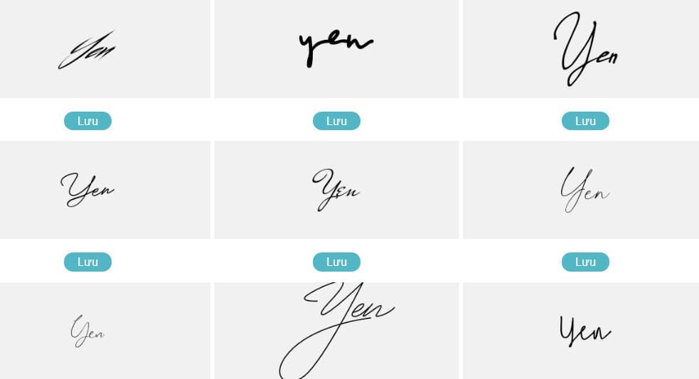 Mẫu chữ ký cho những người thương hiệu “Yến” đẹp