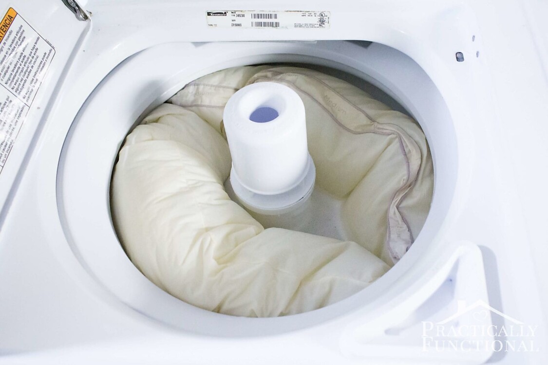 giặt ruột gối bằng máy 