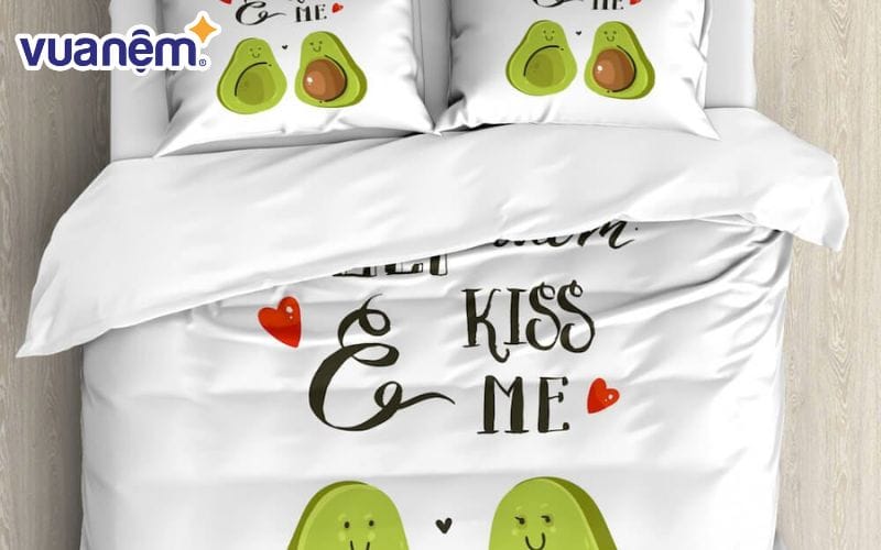 Bộ chăn ga gối hình quả bơ dành cho những cặp đôi