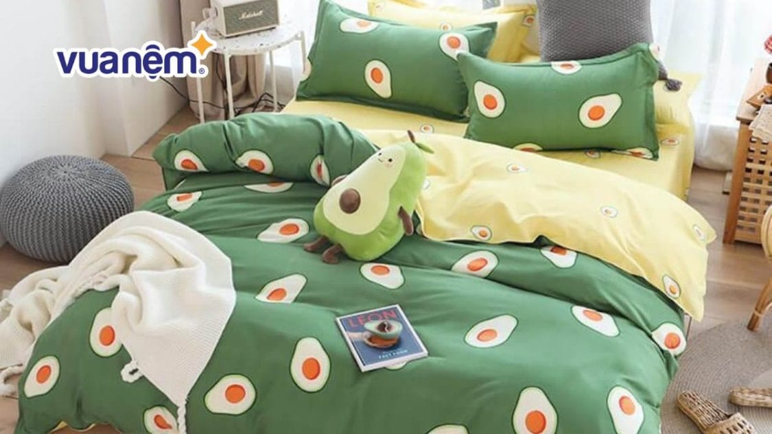 Top 10 bộ chăn ga gối đệm hình quả bơ dễ thương, ấn tượng