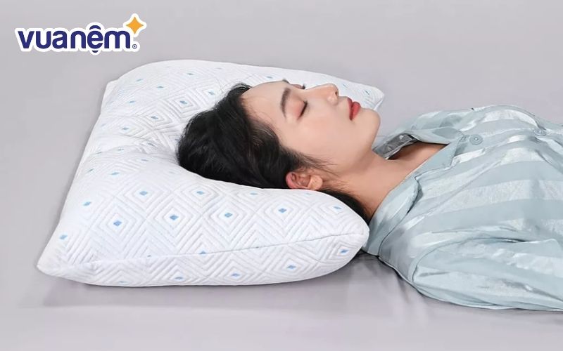 Gối ngủ cao cấp Amando Coolflex lông vũ nhân tạo