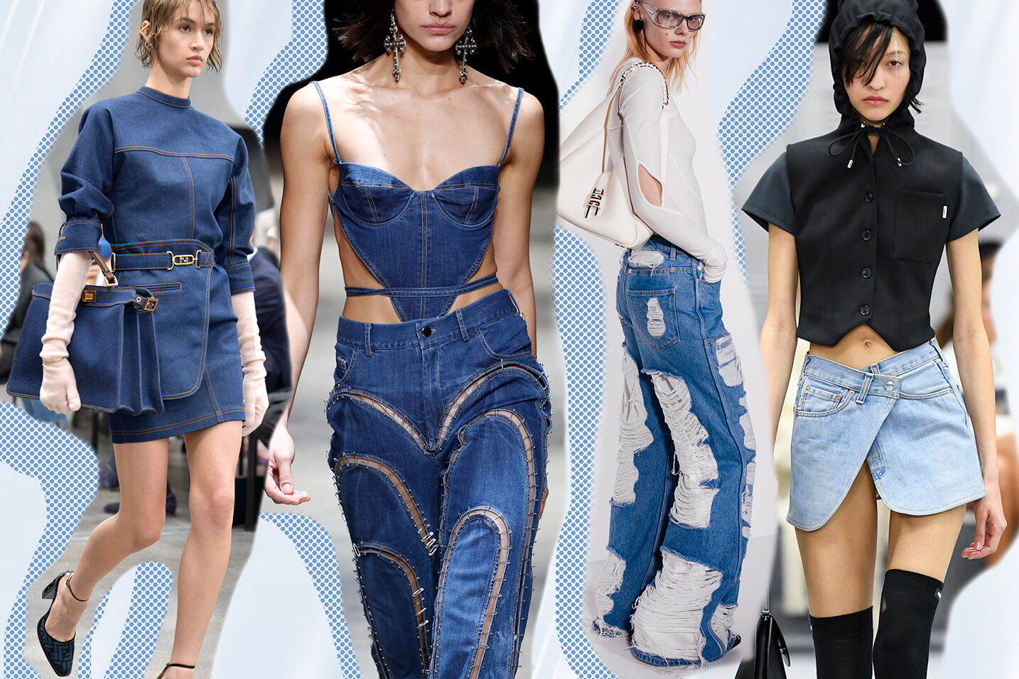 phối đồ denim on denim