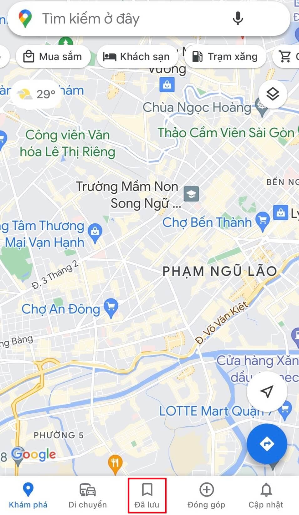 cách tìm cây xăng trên ứng dụng google map gần nhất