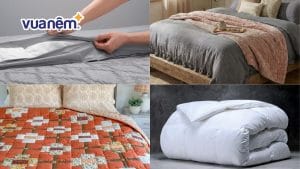 So sánh Coverlet, Duvet, Quilt và Comforter có gì khác nhau?