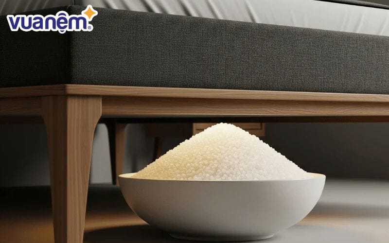 Đạt gạo và muối dưới gầm giường tạo cảm giác an tâm nhưng có thể thu hút côn trùng