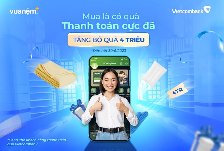 ưu đãi vua nệm và vietcombank