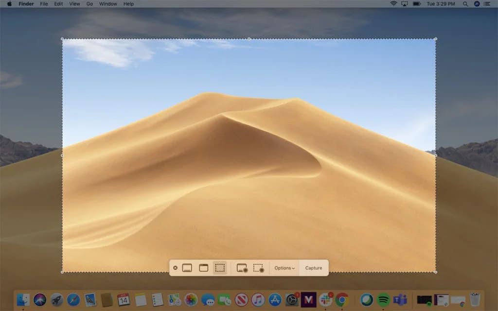 quay màn hình máy tính dòng macOS Mojave 