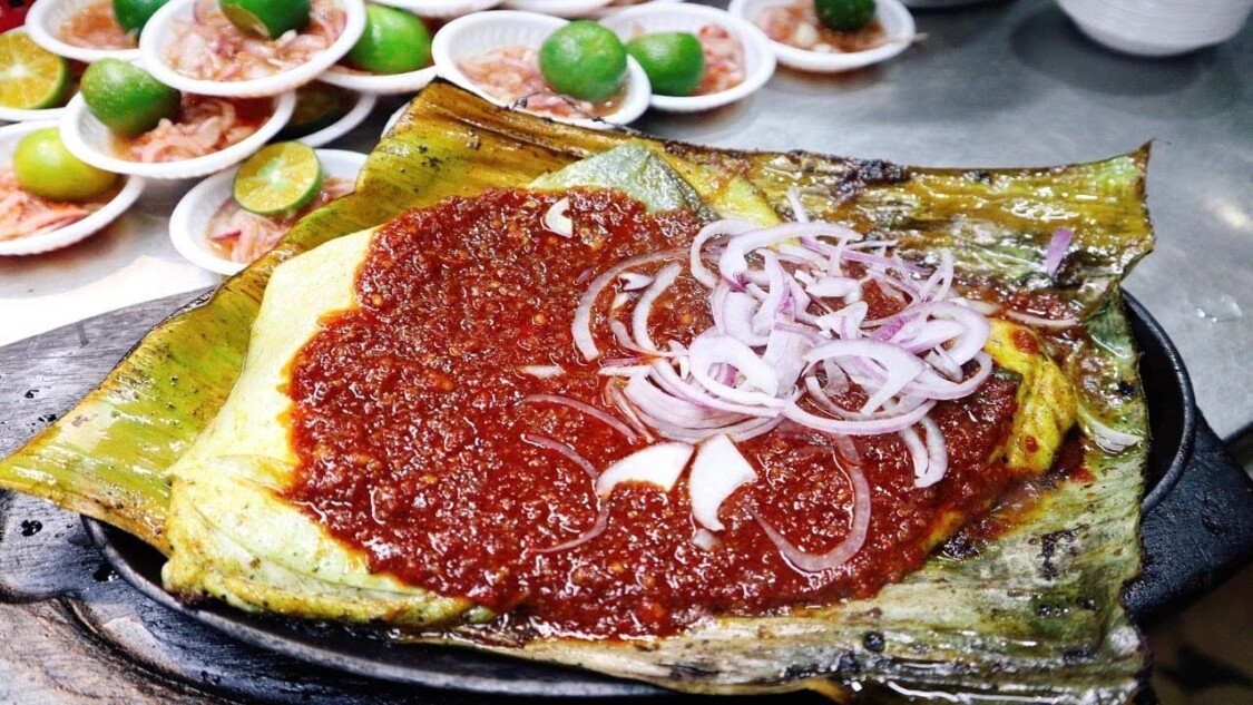 Cá Đuối Nướng Sốt Sambal Đặc sản singapore 