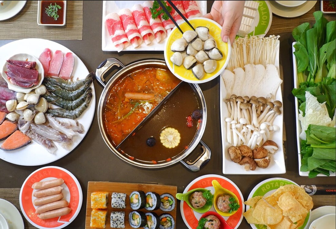 lẩu băng chuyền Thai Sam Hotpot Buffet