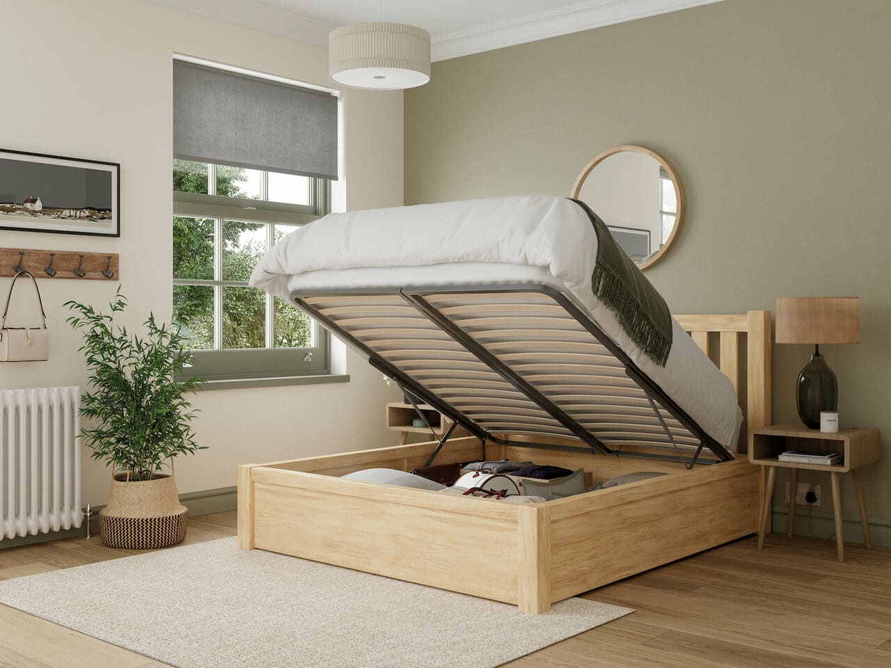 mẫu giường ottoman gỗ