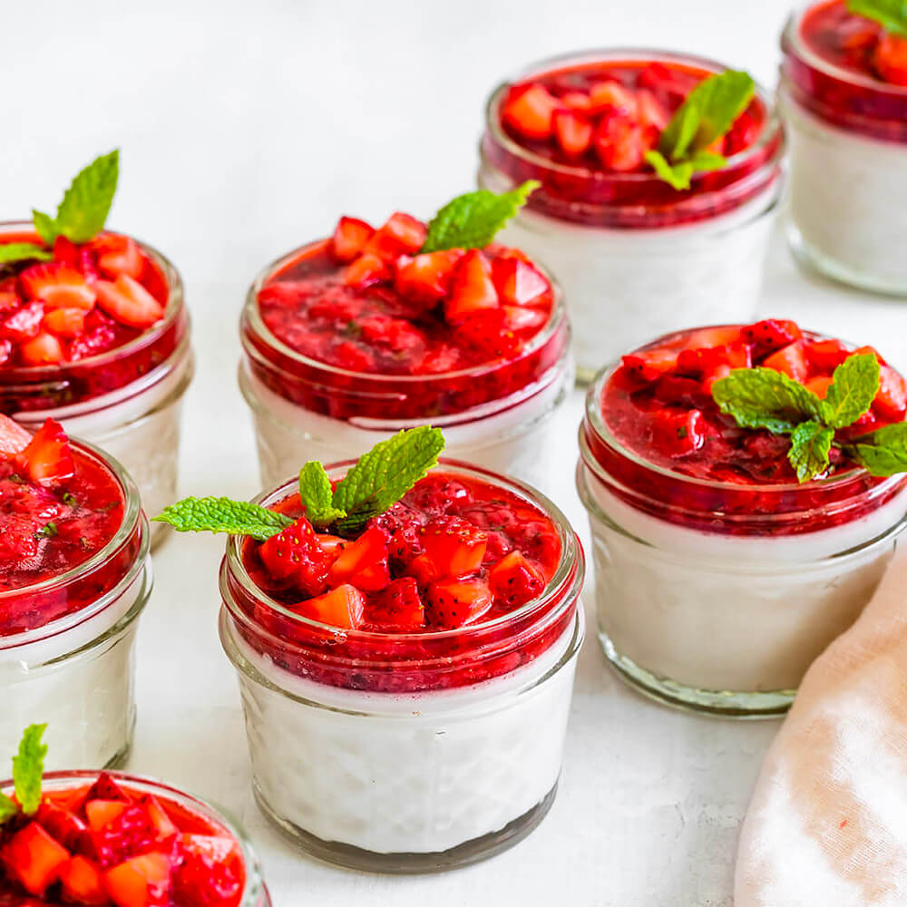 panna cotta vị dâu