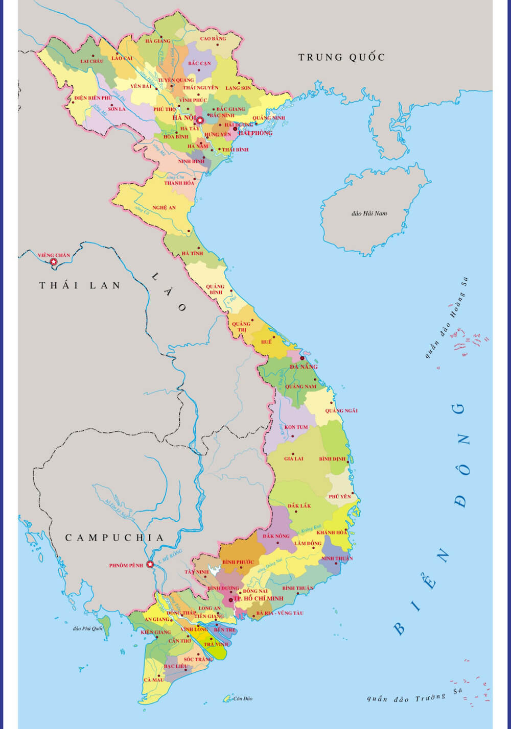 bản đồ tỉnh thành Việt Nam 