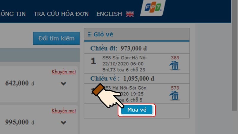 Cách đặt vé tàu online bằng máy tính bước 6