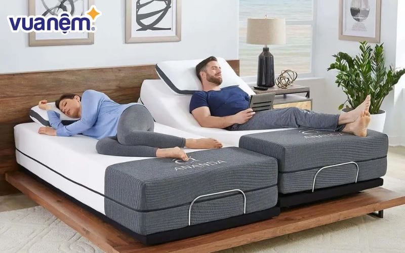 Tuỳ thuộc vào từng sở thích mà bạn nên chọn lựa chất liệu của chân giường phù hợp