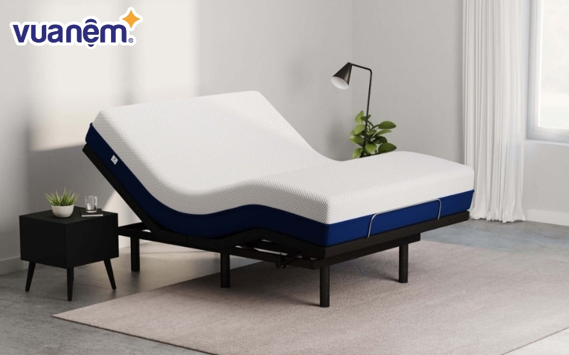 Với giường điều khiển thông minh, người chăm sóc chỉ cần bấm nút trên remote