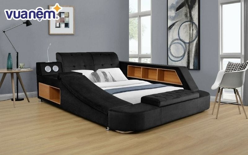 Giường mát xa bọc vải nhung sang trọng