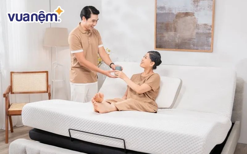Giường nâng đầu hỗ trợ chăm sóc người già, người ốm