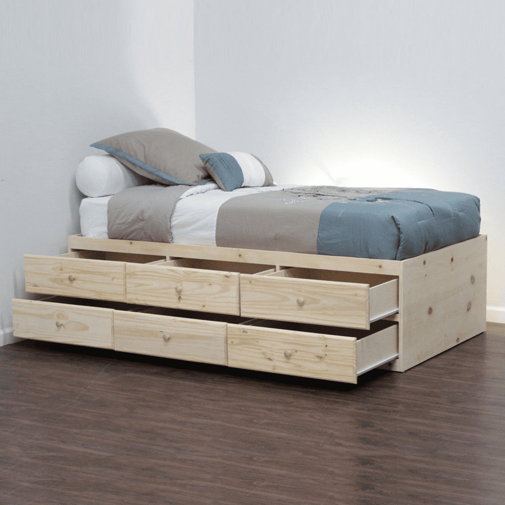 giường không đầu tích hợp ngăn kéo tủ