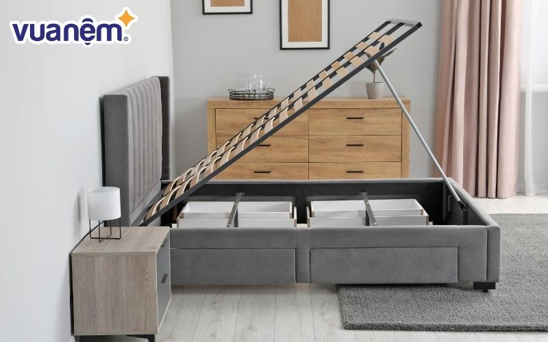 Giường thông minh nhập khẩu có hộc tủ
