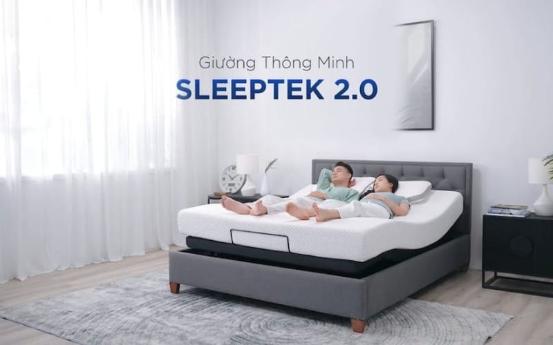 Giường thông minh Sleeptek 2.0 sở hữu bảng chức năng vượt trội