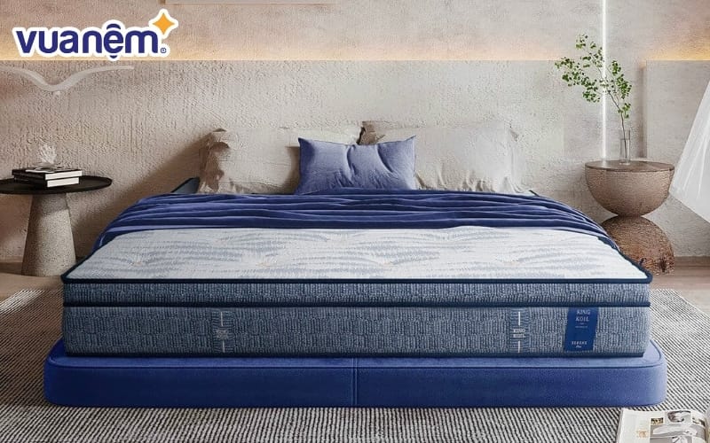 Nệm lò xo túi độc lập King Koil Serene Plus có độ dày 27cm