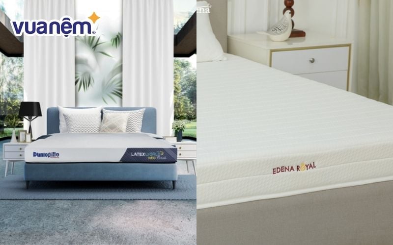 So sánh nệm Dunlopillo và nệm Edena để chọn sản phẩm phù hợp