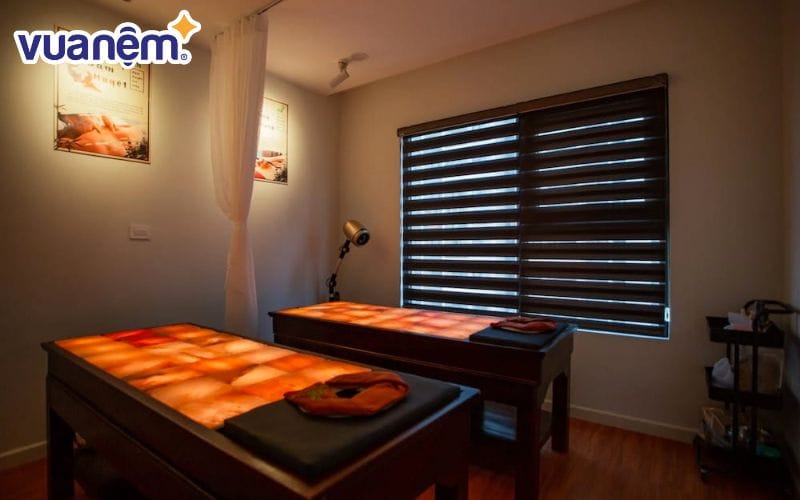 Kết cấu của giường đá muối Himalaya rất đặc biệt