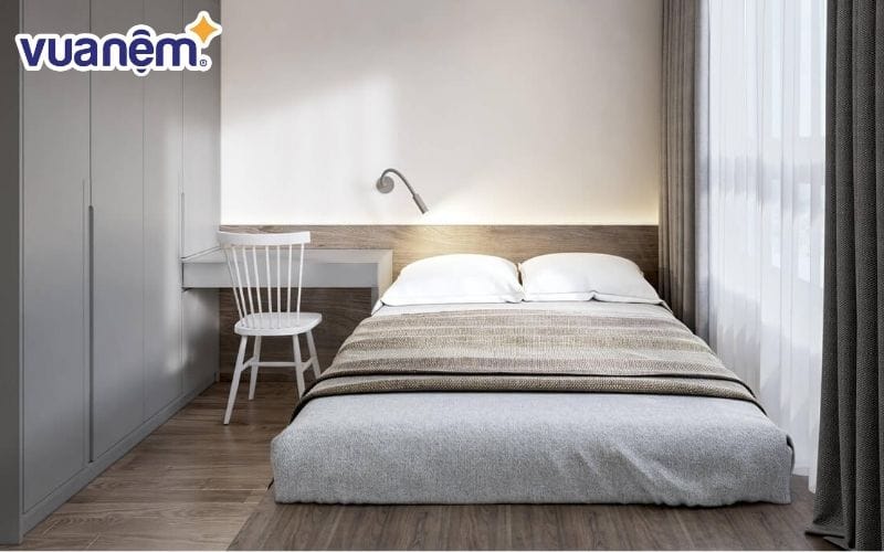 Mẫu giường giật cấp tách biệt với không gian