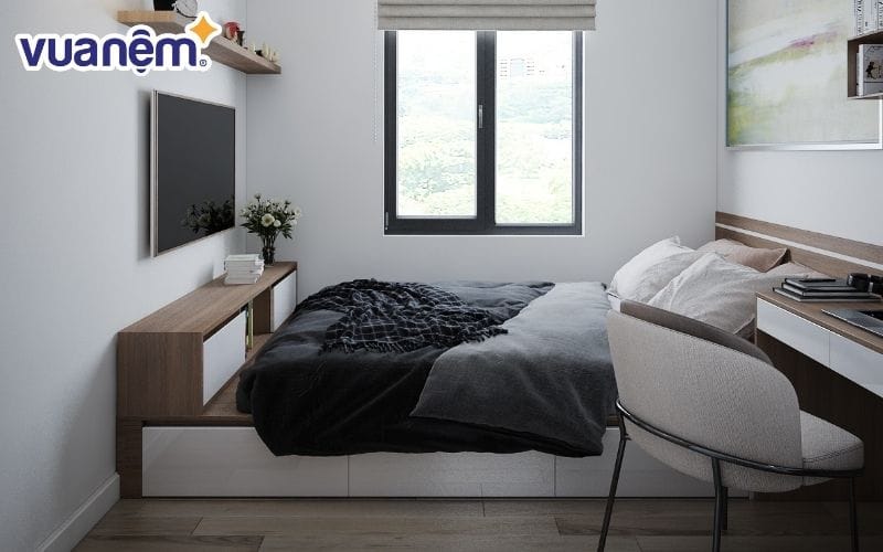 Giường giật cấp tích hợp ngăn kéo