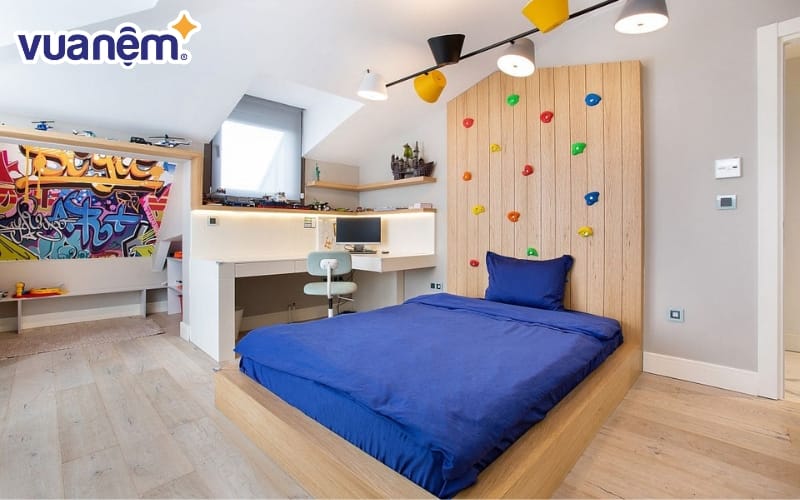 Giường twin có thể sử dụng cho trẻ nhỏ hay cho phòng cần nhiều giường