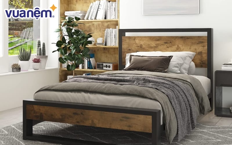 Giường twin có kích thước tiêu chuẩn là 100x200cm