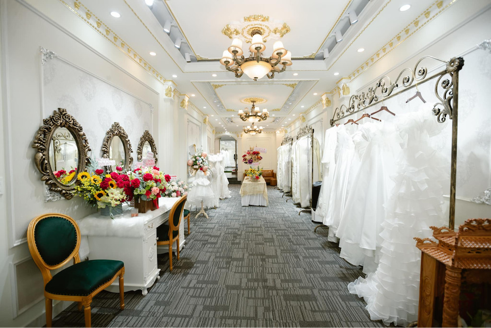 Không gian Studio của MÂY Wedding House cũng được đầu tư theo phong cách châu Âu sang trọng, hiện đại