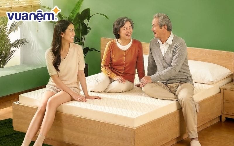 Nệm cao su thiên nhiên tốt cho người cao tuổi