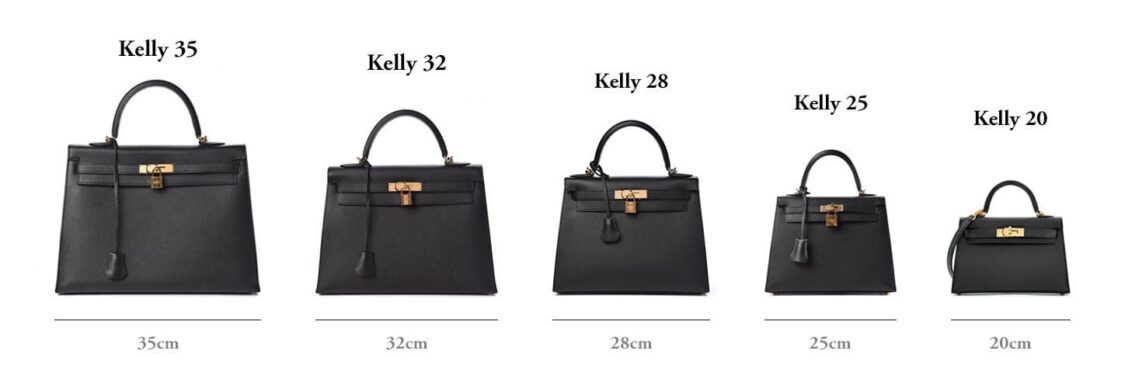 Bảng size túi xách da của thương hiệu Hermes Kelly