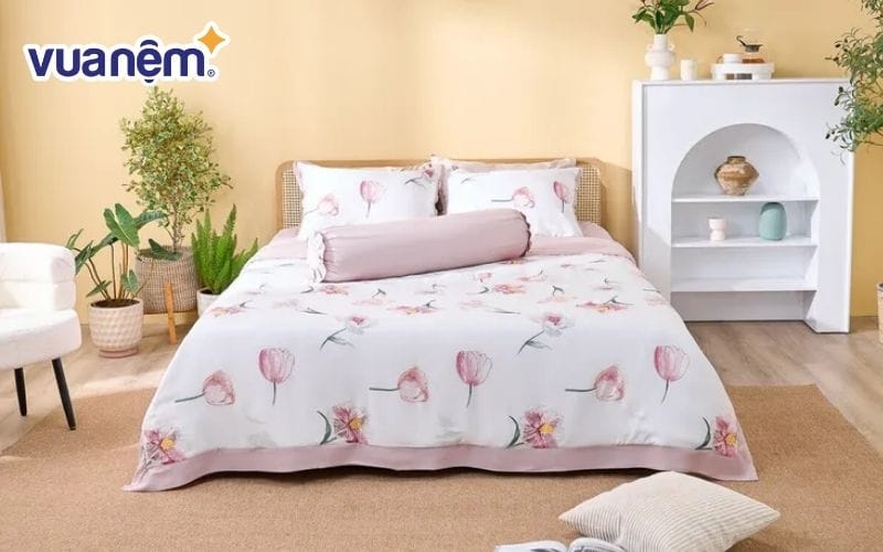 Bộ chăn ga phủ sợi gỗ thiên nhiên Amando Jamila