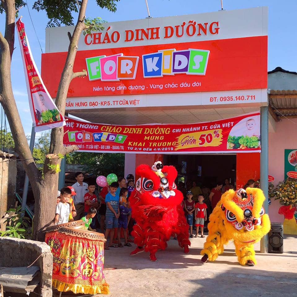 cửa hàng bán cháo dinh dưỡng for kids tại tp. vinh