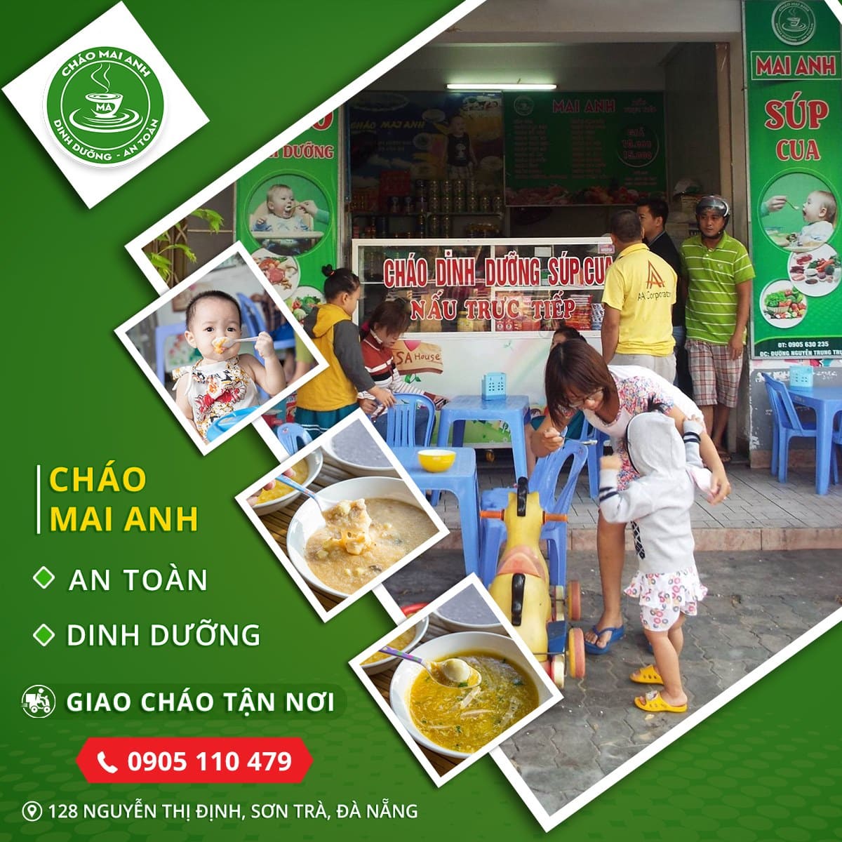 cửa hàng bán cháo dinh dưỡng Mai Anh tại Đà Nẵng