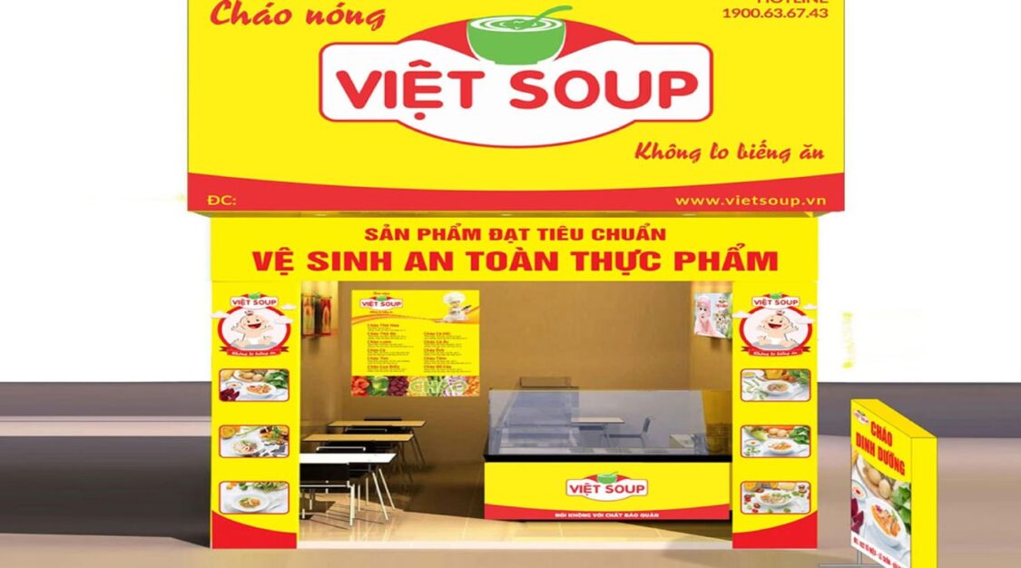 cửa hàng bán cháo dinh dưỡng Việt Soup tại tp. vinh