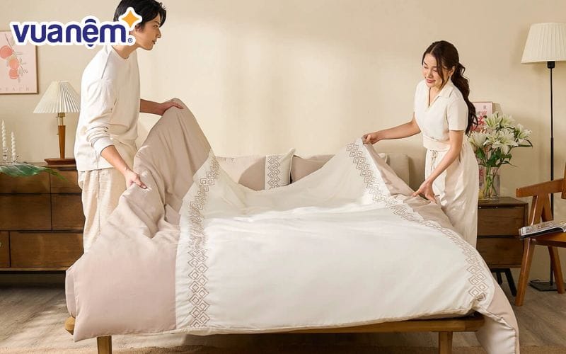Giặt giũ chăn ga gối nệm định kỳ để tránh tình trạng dị ứng khi ngủ